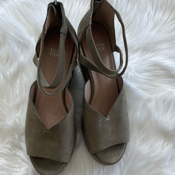 Eileen Fischer Wylee Platform Wedge Sandals - Picture 3 of 8